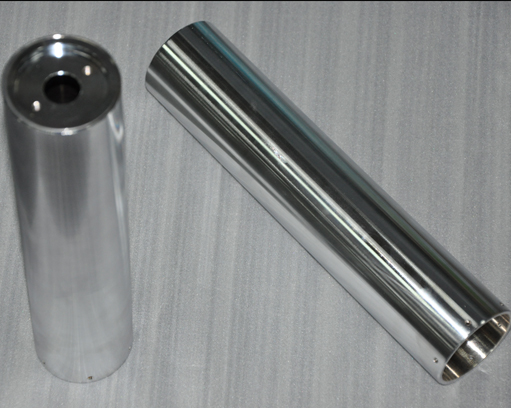 Desarrollo de muestra mecanizada en CNC de acero al carbono + cromado.