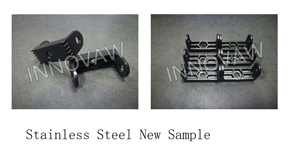 Muestra nueva de acero inoxidable